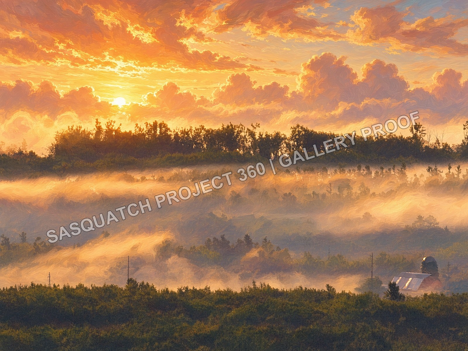 Farmlife Sunrise, digital artwork by Jonathan Chambers