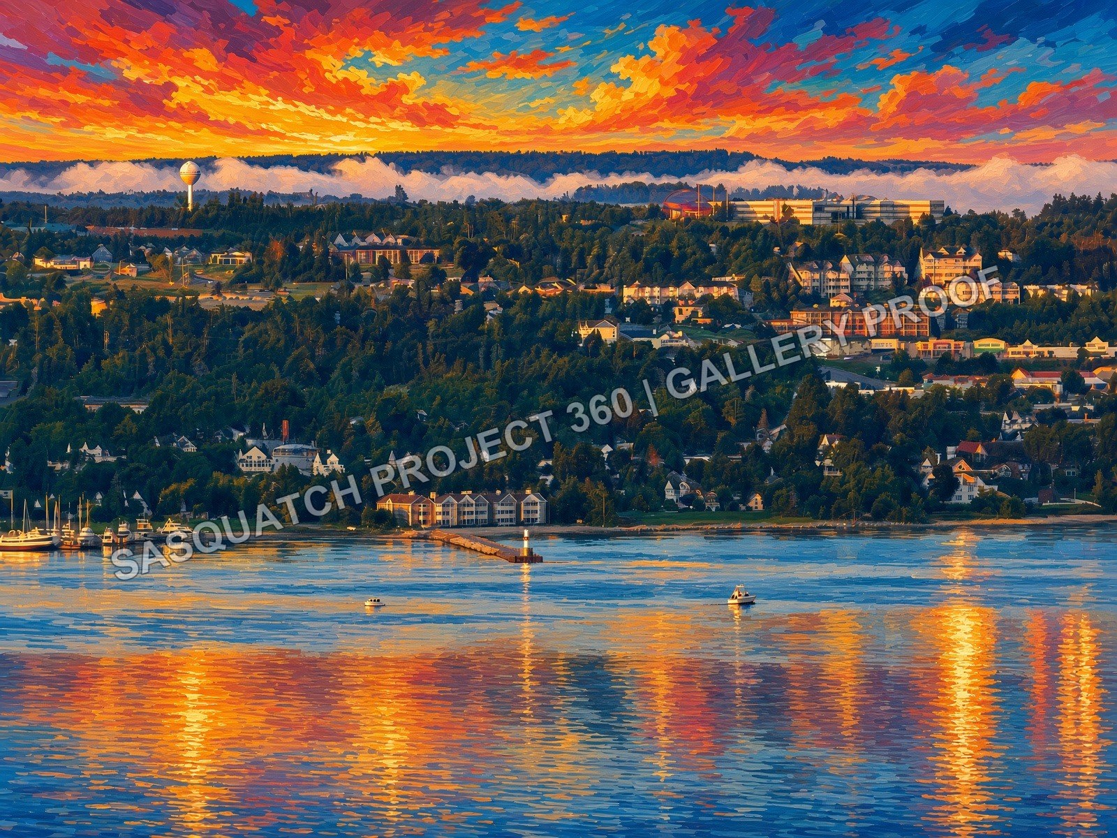 Good Morning Petoskey, digital artwork by Jonathan Chambers