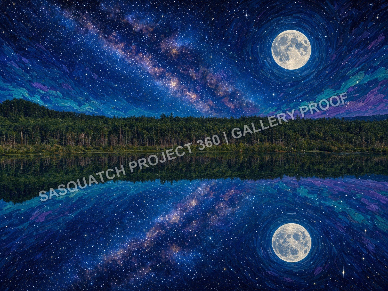Starry Michigan, digital artwork by Jonathan Chambers